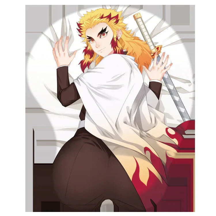 Demon Slayer 3D Anime Mouse Pad with Wrist Rest, Nezuko Shinobu Tanjiro Zenitsu Rengoku Ergonomic Silicone Wrist Support Mousepad, Non Slip Desk Mat, Anime Fan Gift