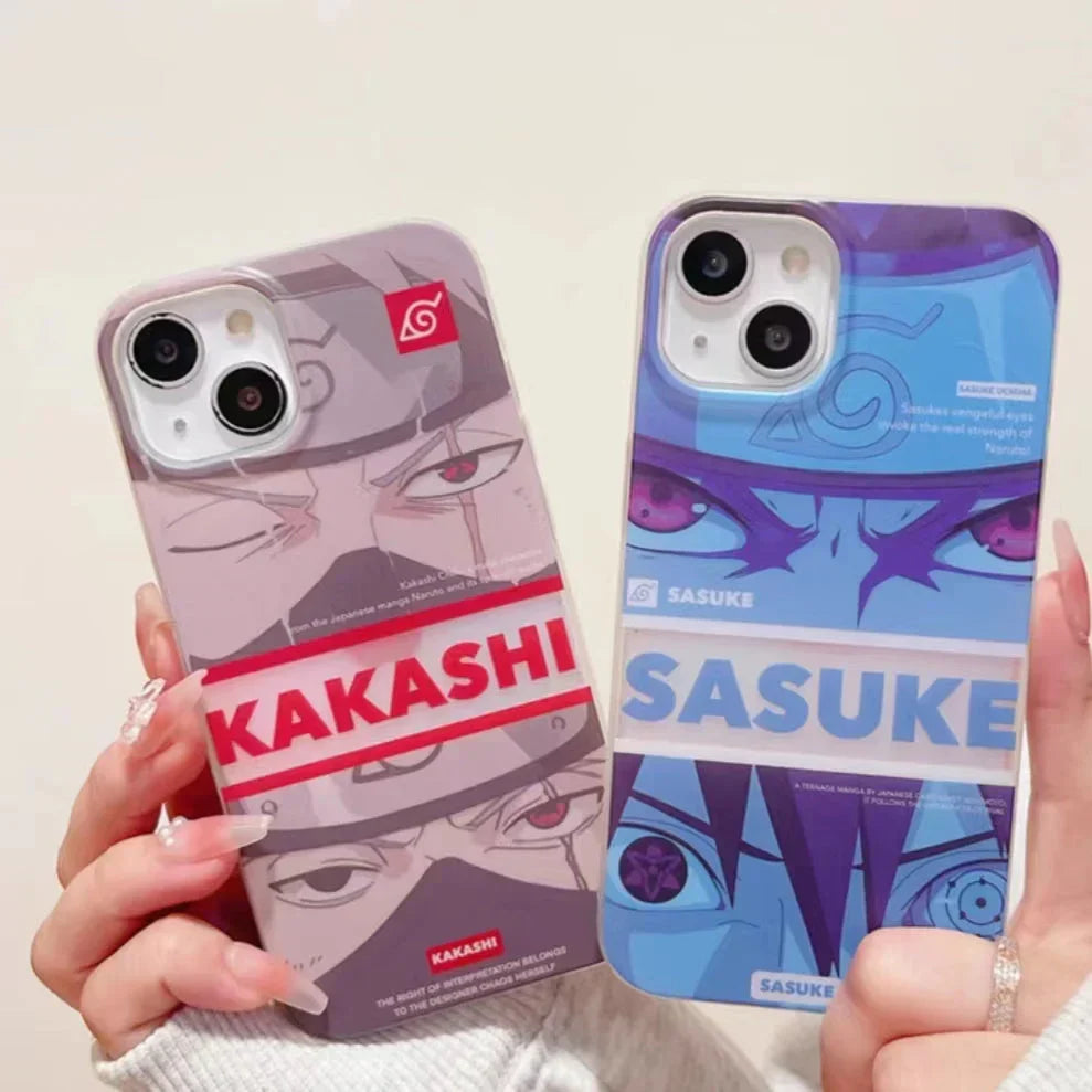 Naruto Anime Phone Case, Naruto Kakashi Sasuke Manga Panel Print Shockproof Hard Protective Phone Cover For iPhone, Cool Anime Character Phone Shell, Anime Fan Gift