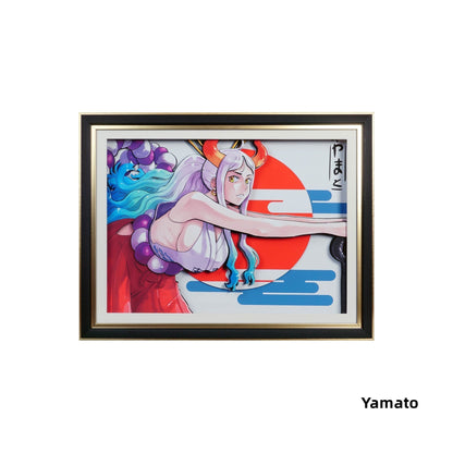 One Piece Monkey D. Luffy Nika Form 3D Paper Carving Art Frame, Anime Handcrafted Layered Paper Cut Wall Art Decor, Framed Anime Poster Desktop Display Painting, Collectible Wall Decoration Gift for One Piece Fans