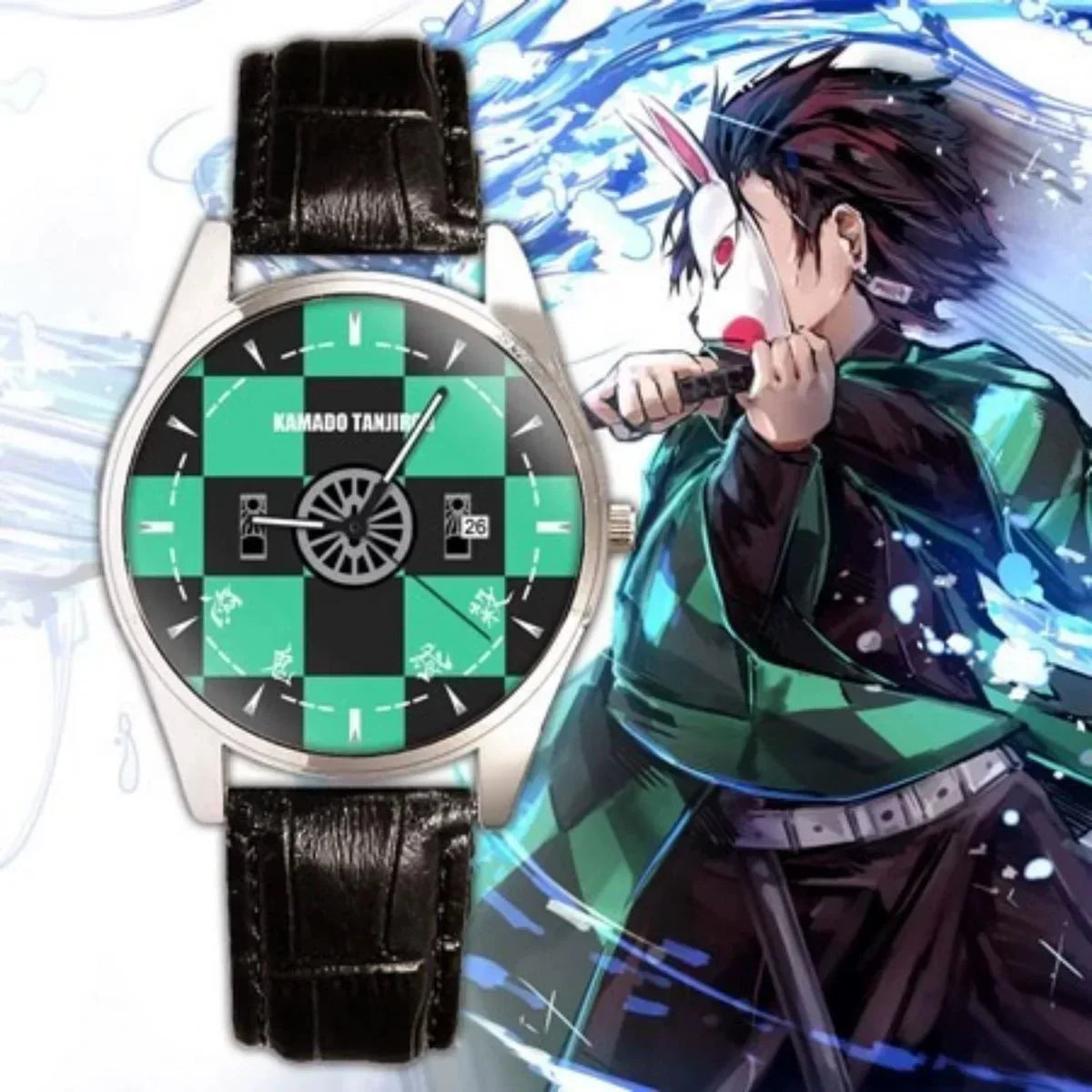 Demon Slayer Anime Quartz Wrist Watch for Men Women, Multiple Character Dial Design Silicone Strap Watch, Tanjiro Nezuko Zenitsu Kyojuro Themed Analog Watch, Anime Cosplay Accessory Collectible Gift for Demon Slayer Fans