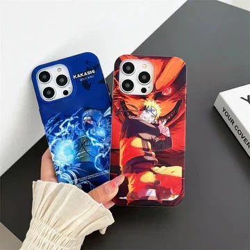Naruto Anime Phone Case, Cool Manga Character Printed Shockproof Protective Phone Cover, Slim Soft TPU Anime Case for iPhone, Anime Fan Gift