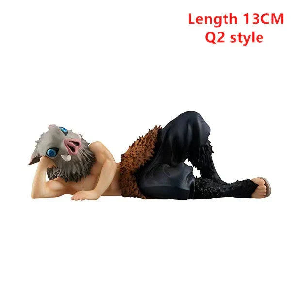 Demon Slayer Inosuke Hashibira Figure, Boar Head Inosuke Resin GK Statue, Anime Hashibira Inosuke with Giant Wild Boar Diorama Figurine, Collectible Desktop Ornament Model Gift for Demon Slayer Fans