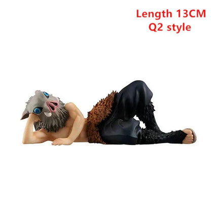 Demon Slayer Inosuke Hashibira Figure, Boar Head Inosuke Resin GK Statue, Anime Hashibira Inosuke with Giant Wild Boar Diorama Figurine, Collectible Desktop Ornament Model Gift for Demon Slayer Fans