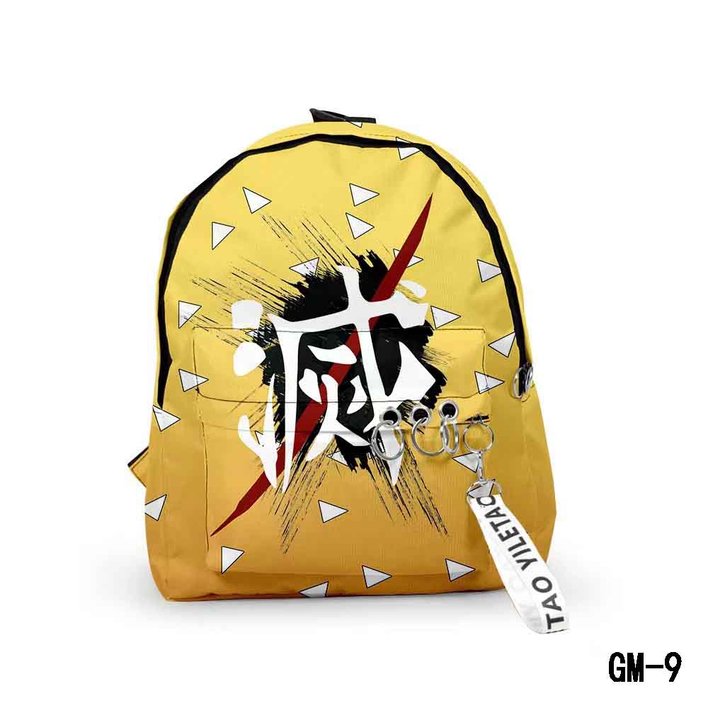 Demon Slayer Anime Backpack, Multi Styles Tanjiro Nezuko Zenitsu Rengoku Printed School Backpack, Lightweight Casual Daypack, Demon Slayer Merch Bookbag Gift for Teens Anime Fans