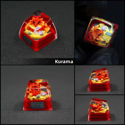Anime Handmade Resin Artisan Keycap, Custom 3D SA Profile Key Cap for Mechanical Keyboard, Naruto Dragonball Themed DIY Keycap, Gaming Keyboard Decor Gift