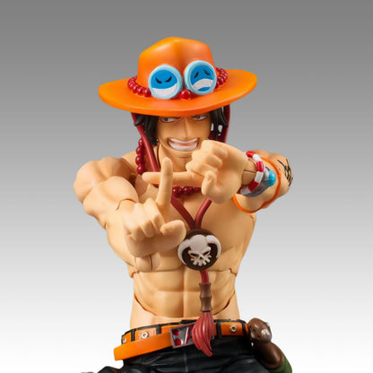 One Piece Anime Action Figure, Luffy Zoro Ace Movable Joints Collectible Figurine, Multiple Replaceable Parts, PVC Articulated Model Toy, Desktop Display Gift for One Piece Fans