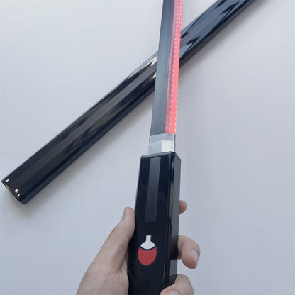 Naruto Uchiha Anime Light Up Katana Sword, Rechargeable LED Glow Samurai Sword with Scabbard, Touch Control Lightsaber Katana, Anime Cosplay Prop Collectible Sword for Naruto Fans