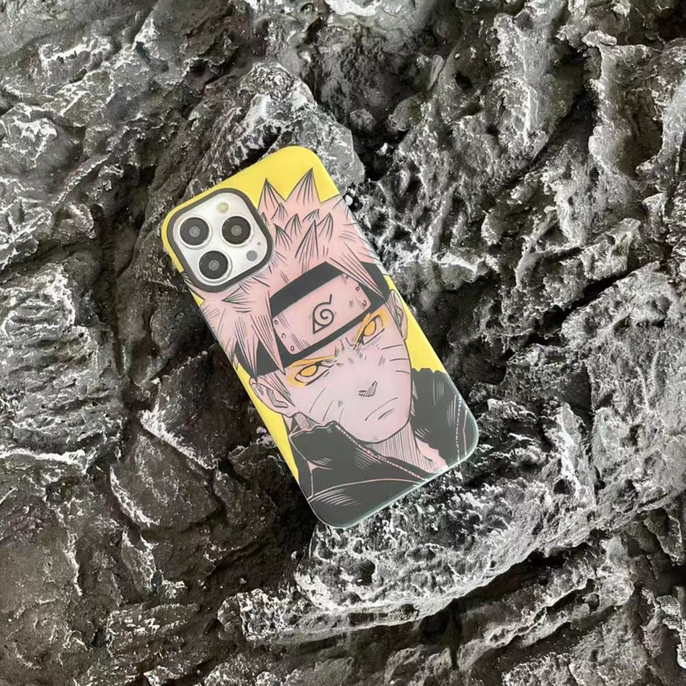 Naruto Anime Phone Case, Manga Sketch Style Protective Case for iPhone, Naruto Uzumaki Kakashi Pain Printed Soft TPU Phone Cover, Shockproof Slim Anime Phone Shell, Naruto Anime Fan Gift for iPhone