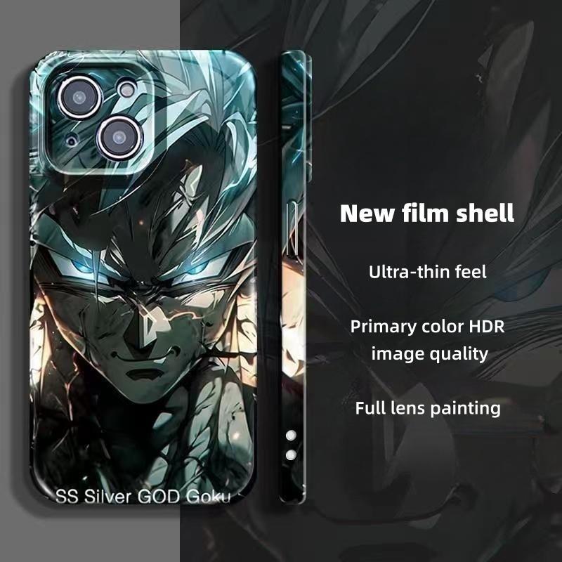 Dragon Ball Z Anime Phone Case for iPhone, Ultra Instinct Goku Vegeta Broly Character Print Protective Cover, DBZ Cool Manga Shockproof Film Phone Shell for iPhone Series Anime Fans