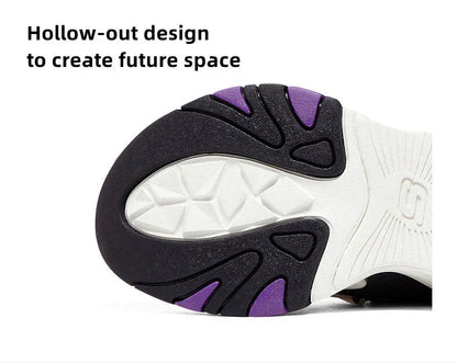 Demon Slayer Shinobu Kocho Chunky Platform Sneakers, Women Purple Butterfly Pattern Dad Shoes, Thick Sole Casual Walking Trainers, Non Slip Anime Cosplay Daily Streetwear Sneaker for Demon Slayer Fans