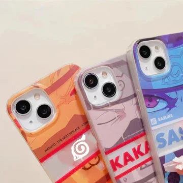 Naruto Anime Phone Case, Naruto Kakashi Sasuke Manga Panel Print Shockproof Hard Protective Phone Cover For iPhone, Cool Anime Character Phone Shell, Anime Fan Gift