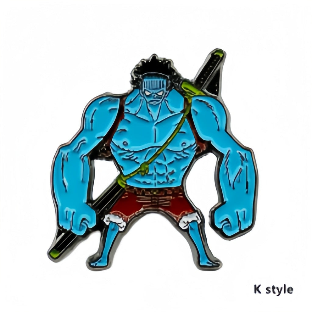 One Piece Enamel Pins, Anime Luffy Zoro Ace Law Thousand Sunny Metal Brooch Lapel Pin, Cute Cartoon Hard Enamel Badge, Backpack Hat Jacket Clothing Decorative Pin for Anime Fans