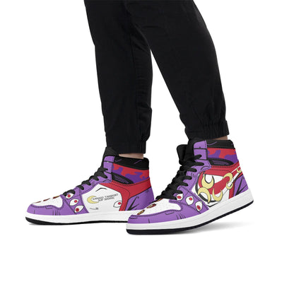 Demon Slayer Kokushibo Anime High Top Sneakers, Upper Moon One Kokushibo Printed Casual Shoes, Anime Cosplay Streetwear Footwear, Demon Slayer Merch Sneakers Gift for Anime Fans