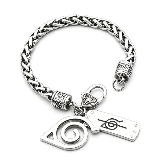 Naruto Konoha Leaf Village Symbol Metal Bracelet