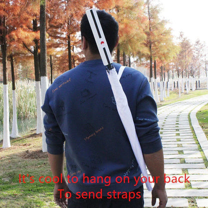 Demon Slayer Anime Katana Sword Umbrella, Nichirin Sword Shape Long Handle Umbrella, Tanjiro Zenitsu Rengoku Printed Sun Rain Stick Umbrella with Shoulder Strap, Demon Slayer Cosplay Merch Gift for Anime Fans