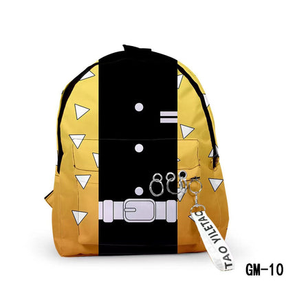 Demon Slayer Anime Backpack, Multi Styles Tanjiro Nezuko Zenitsu Rengoku Printed School Backpack, Lightweight Casual Daypack, Demon Slayer Merch Bookbag Gift for Teens Anime Fans