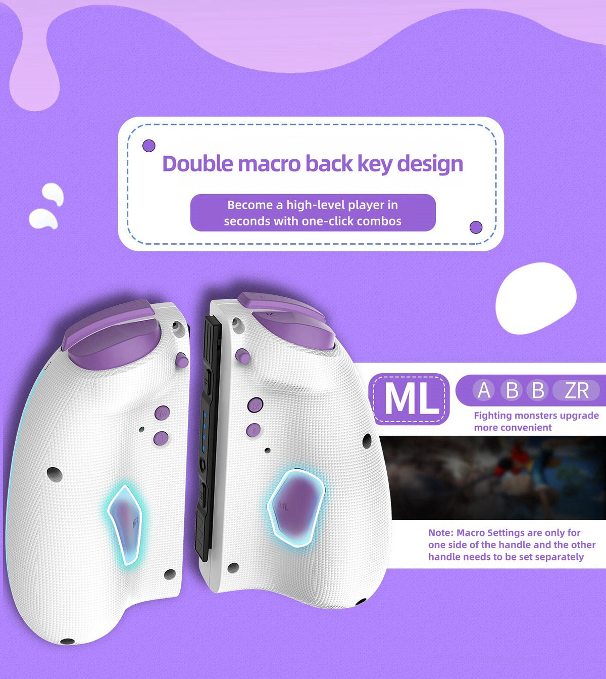 One Piece Monkey D. Luffy Nika Gear 5 Switch Wireless Pro Controller, Mechanical Keys, ALPS Joystick, RGB Lighting, Macro Programming, Six‑Axis Somatosensory, NFC Amiibo Support Gamepad for Switch OLED