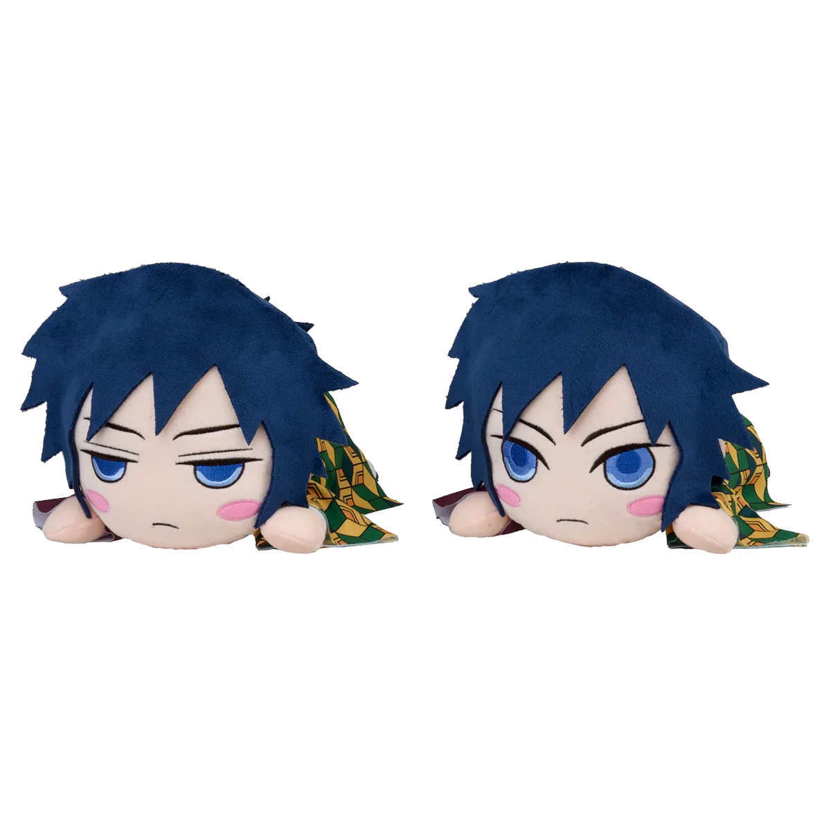 Demon Slayer Kimetsu no Yaiba Lying Plush Doll, Cute Anime Character Stuffed Pillow Plushie, Tanjiro Nezuko Zenitsu Inosuke Giyuu Shinobu Soft Toy, Anime Collectible Plush Gift for Fans