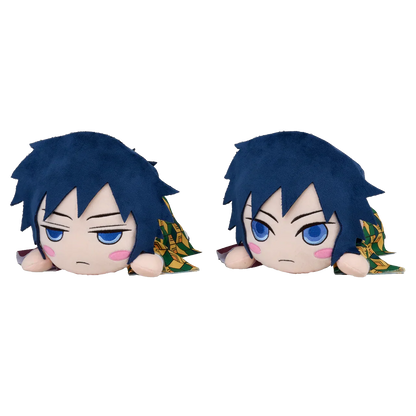 Demon Slayer Kimetsu no Yaiba Lying Plush Doll, Cute Anime Character Stuffed Pillow Plushie, Tanjiro Nezuko Zenitsu Inosuke Giyuu Shinobu Soft Toy, Anime Collectible Plush Gift for Fans