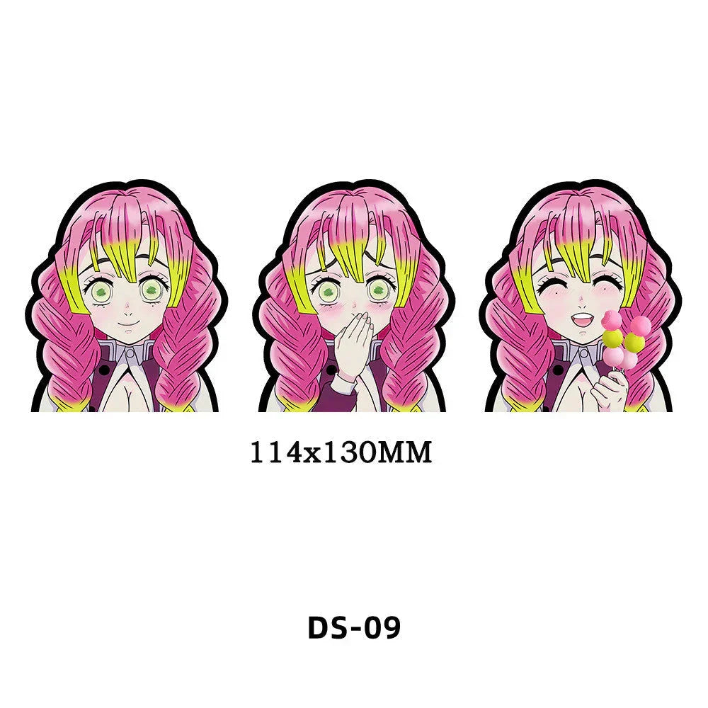 Demon Slayer 3D Lenticular Motion Stickers, Anime Changing Flip Stickers, Nezuko Tanjiro Zenitsu Giyuu Mitsuri Shinobu Waterproof Decals, Holographic Shift Stickers for Laptop Water Bottle Car, Anime Fan Collectible Sticker