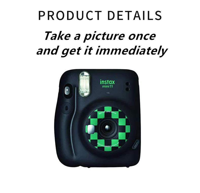 Demon Slayer Kimetsu no Yaiba Instant Camera Gift Box, Tanjiro & Nezuko Limited Bundle with Camera Bag, Shoulder Strap, Anime Merch for Birthday Holiday Gift