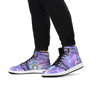 Dragon Ball Vegeta Ultra Instinct Anime High Top Sneakers, Purple Galaxy Custom Print Streetwear Shoes, Men Women Casual Fashion Sneakers, Anime Fan Collectible Footwear Gift
