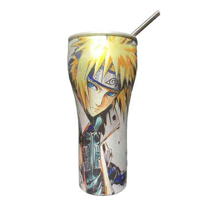 Naruto Anime 30oz Tumbler with Lid and Straw, Stainless Steel Insulated Travel Cup, Naruto Sasuke Kakashi Itachi Character Printed Coffee Mug, Naruto Merch Water Bottle Gift for Anime Fans