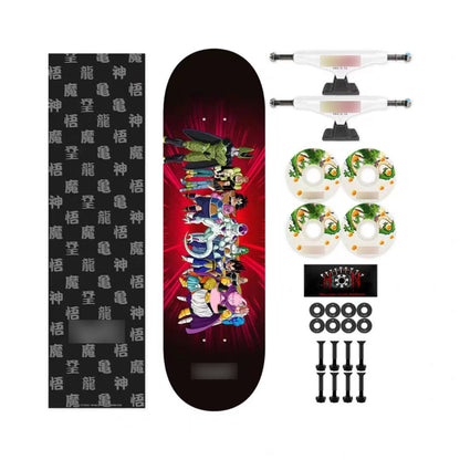 Dragon Ball Z Anime Skateboard Deck, Multiple Classic Characters Goku Vegeta Frieza Buu Printed Complete Skateboard, Dragon Ball Anime Street Skateboard, Anime Fan Collectible Gift