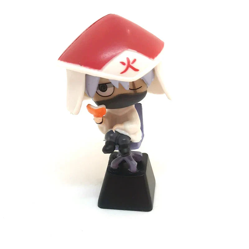Naruto Anime Custom Keycap Set, Q Version Naruto Sasuke Itachi Kakashi Figurine Keycaps, Handmade 3D Resin Key Caps for Cherry MX Mechanical Keyboard, Anime Keyboard Decor Gift for Naruto Fans