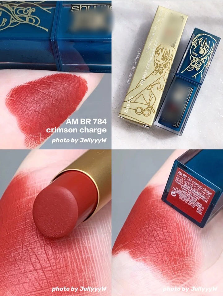 One Piece Monkey D. Luffy Anime Lipstick, Long Lasting Moisturizing Lip Stick, Anime Character Printed Square Lip Gloss, Non-fade Matte Lip Makeup, Anime Collectible Cosmetic Gift for One Piece Fans