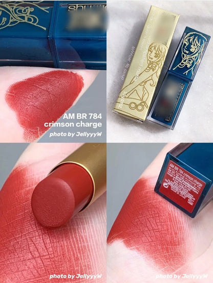 One Piece Monkey D. Luffy Anime Lipstick, Long Lasting Moisturizing Lip Stick, Anime Character Printed Square Lip Gloss, Non-fade Matte Lip Makeup, Anime Collectible Cosmetic Gift for One Piece Fans