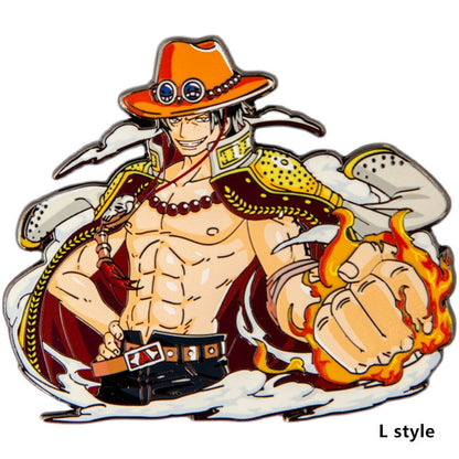 One Piece Enamel Pins, Anime Luffy Zoro Ace Law Thousand Sunny Metal Brooch Lapel Pin, Cute Cartoon Hard Enamel Badge, Backpack Hat Jacket Clothing Decorative Pin for Anime Fans