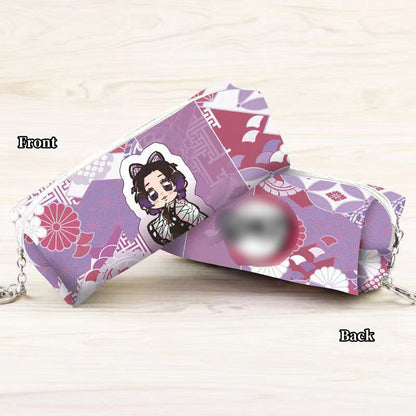 Demon Slayer Anime Pencil Case, Multi Styles Tanjiro Nezuko Zenitsu Rengoku Printed Pen Bag, Large Capacity Zipper Stationery Pouch, Demon Slayer Merch Makeup Bag Gift for Students Anime Fans