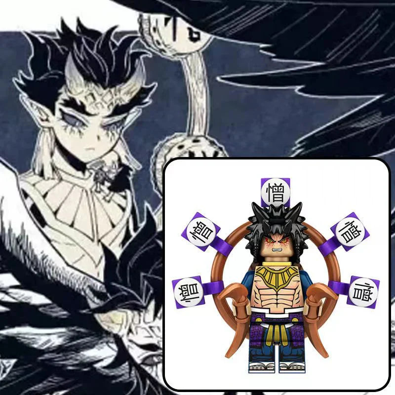 Demon Slayer Custom Minifigures, Anime Building Block Figures, Yoriichi Muzan Daki Gyutaro Hantengu Douma Kokushibo Collectible Brick Minifigs, Anime Character Construction Toy Gift for Fans