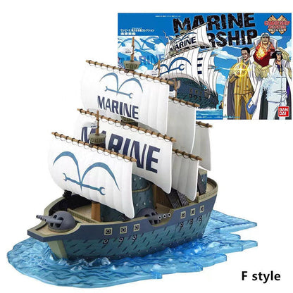 One Piece Pirate Ship Model Kit, Thousand Sunny Going Merry Assembly Boat Building Model, Multiple Styles Anime Pirate Vessel Figure, Collectible DIY Assembly Toy Gift for One Piece Fans