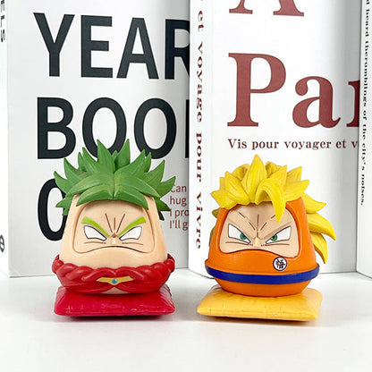 Dragon Ball Anime Daruma Piggy Bank, 6 Styles Cute Goku Vegeta Majin Buu Piccolo Broly Dharma Coin Saving Box, Cartoon Figure Money Bank, Dragon Ball Collectible Ornament Gift for Anime Fans