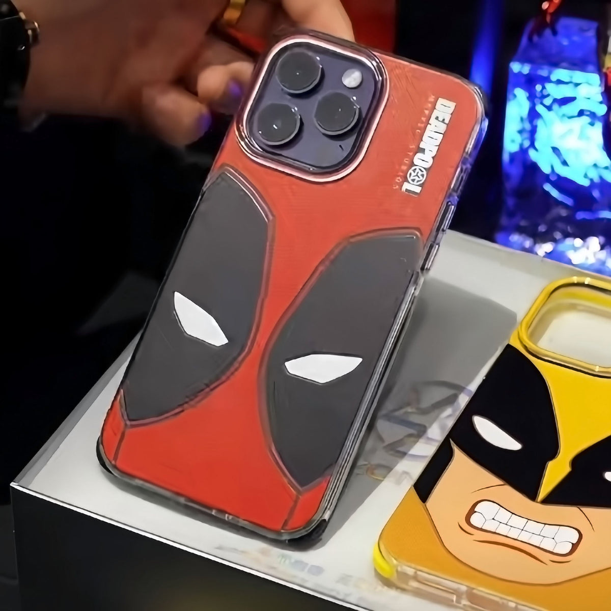 Marvel Deadpool & Wolverine Phone Case for iPhone, Marvel Anime Character Protective Cover, MagSafe Compatible Shockproof Phone Shell, Cool Deadpool Wolverine Design, Collectible Phone Case Gift for Marvel Fans