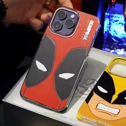 Marvel Deadpool & Wolverine Phone Case for iPhone, Marvel Anime Character Protective Cover, MagSafe Compatible Shockproof Phone Shell, Cool Deadpool Wolverine Design, Collectible Phone Case Gift for Marvel Fans
