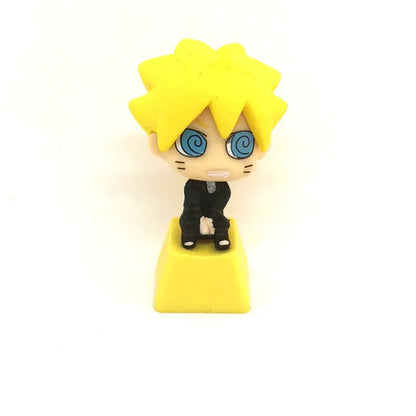 Naruto Anime Custom Keycap Set, Q Version Naruto Sasuke Itachi Kakashi Figurine Keycaps, Handmade 3D Resin Key Caps for Cherry MX Mechanical Keyboard, Anime Keyboard Decor Gift for Naruto Fans