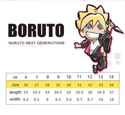 Naruto Boruto Anime Low Top Canvas Sneakers, Konoha Leaf Symbol Printed Casual Shoes, Breathable Lace-up Canvas Footwear, Anime Cosplay Daily Walking Shoes, Anime Fan Gift for Men Women Teens