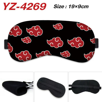 Naruto Anime Sleep Eye Mask, Uchiha Sasuke Itachi Madara Sakura Printed Blindfold, Soft Comfort Light Blocking Eye Cover for Travel Nap, Multiple Styles, Anime Fan Gift