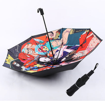 One Piece Zoro Katana Sword Umbrella, Anime Samurai Sword Shaped Long Handle Umbrella, Wado Ichimonji Sandai Kitetsu Replica Sword Umbrella, Cosplay Prop Rain & Sun Protection Umbrella, Collectible Gift for One Piece Fans