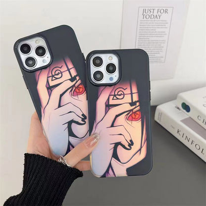 Naruto Itachi Uchiha Anime Phone Case for iPhone, Cool Sharingan Manga Character Print Shockproof Protective Phone Cover, Naruto Anime Merch Gift for Anime Fans