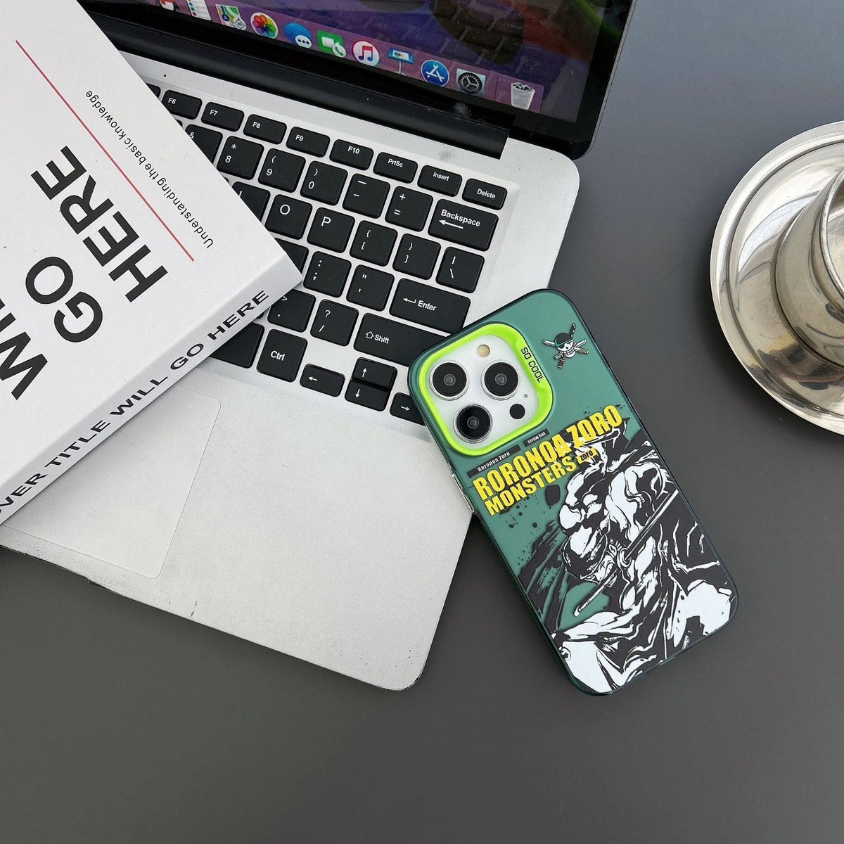 One Piece Anime Phone Case, Luffy Zoro Manga Print Shockproof Protective Cover, Colorful Camera Frame Phone Shell, One Piece Merch Phone Case for iPhone