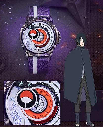 Boruto Naruto Next Generations Anime Wrist Watch, Uzumaki Boruto Sasuke Sarada Sharingan Analog Quartz Watch, Silicone Strap Anime Cosplay Watch, Collectible Gift for Naruto Anime Fans