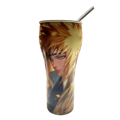 Naruto Anime 30oz Tumbler with Lid and Straw, Stainless Steel Insulated Travel Cup, Naruto Sasuke Kakashi Itachi Character Printed Coffee Mug, Naruto Merch Water Bottle Gift for Anime Fans
