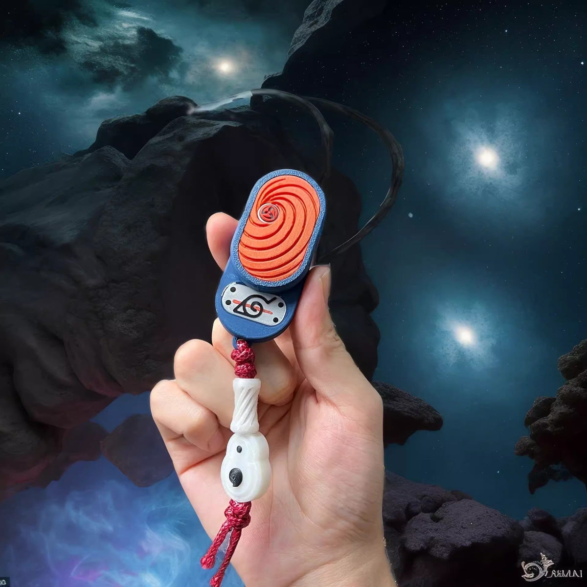 Naruto Akatsuki Magnetic EDC Fidget Slider, Anime Crow Pattern Push Card Fidget Toy, Pocket Stress Relief Clicker Toy, Collectible Gift for Naruto Fans