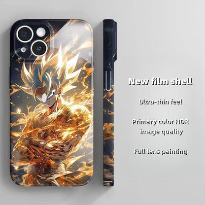 Dragon Ball Z Anime Phone Case for iPhone, Ultra Instinct Goku Vegeta Broly Character Print Protective Cover, DBZ Cool Manga Shockproof Film Phone Shell for iPhone Series Anime Fans