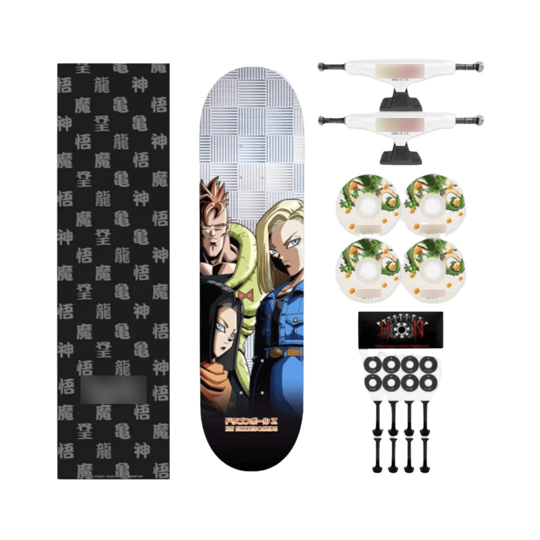 Dragon Ball Z Anime Skateboard Deck, Multiple Classic Characters Goku Vegeta Frieza Buu Printed Complete Skateboard, Dragon Ball Anime Street Skateboard, Anime Fan Collectible Gift