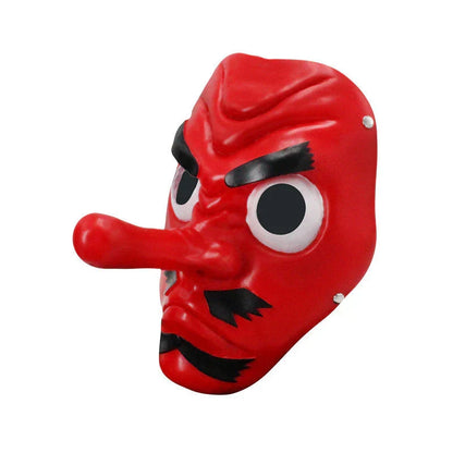 Demon Slayer Inosuke Hashibira Boar Mask, Anime Wild Boar Head Mask with Fluffy Fur, Latex Cosplay Helmet for Halloween Costume Party, Role Play Prop for Demon Slayer Fans